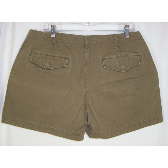 Isaac Mizrahi Shorts 16 Olive Green Cotton Canvas for Target - Picture 2 of 3